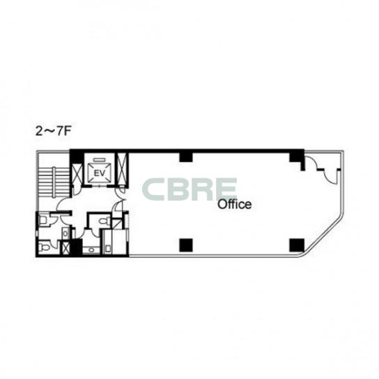 2階〜7階 平面図