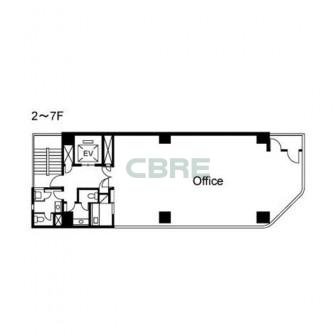 2階〜7階 平面図