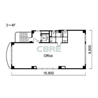 3階〜4階 平面図