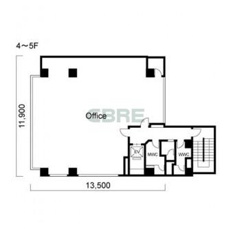 4階〜5階 平面図