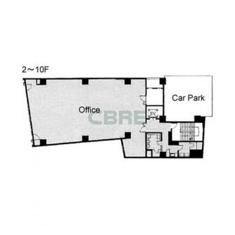 2階〜10階 平面図