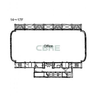 14階〜17階 平面図