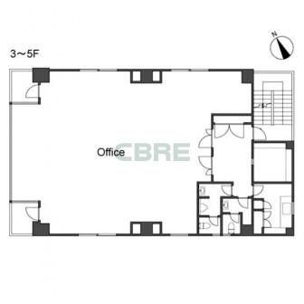 3階〜5階 平面図