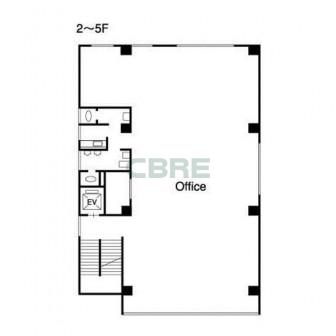 2階〜5階 平面図