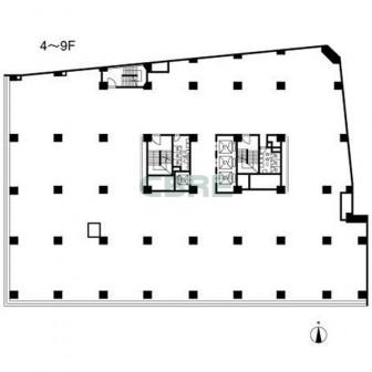 4階〜9階 平面図