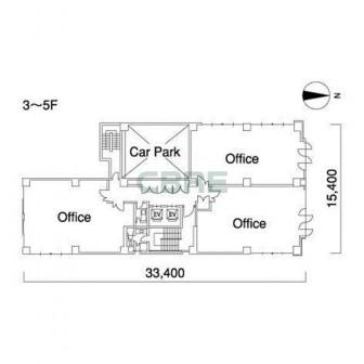 3階〜5階 平面図