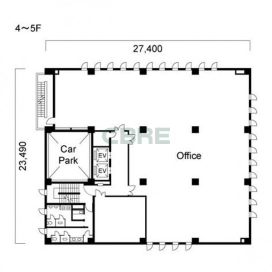 4階〜5階 平面図