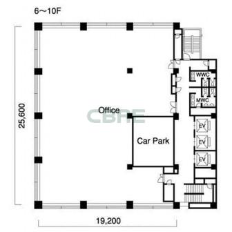 6階〜10階 平面図