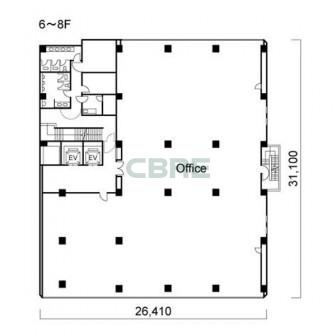 6階〜8階 平面図