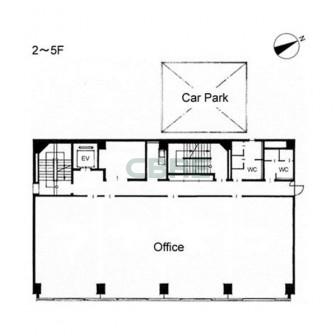 2階〜5階 平面図
