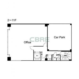 2階〜11階 平面図