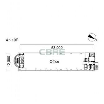 4階〜10階 平面図