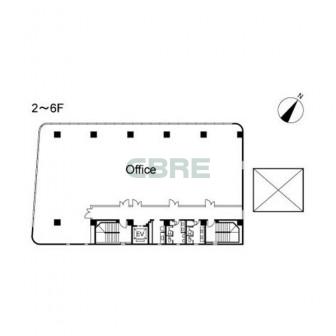 2階〜6階 平面図