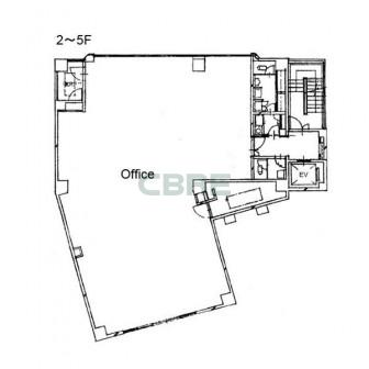 2階〜5階 平面図