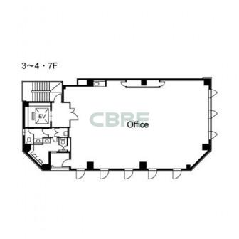 3階〜4階 平面図