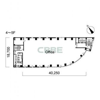 4階〜5階 平面図