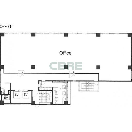 5階〜7階 平面図