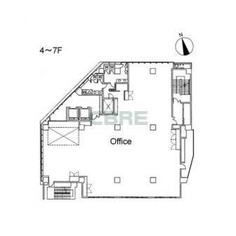 4階〜7階 平面図