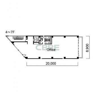 4階〜7階 平面図