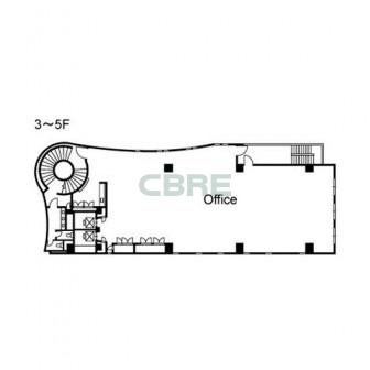 3階〜5階 平面図