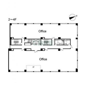 2階〜4階 平面図