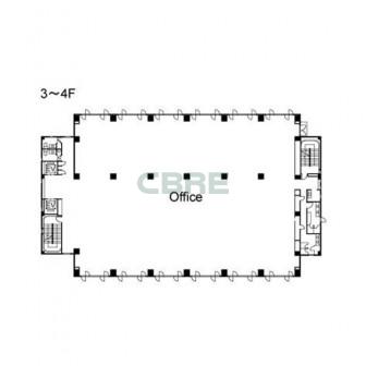 3階〜4階 平面図