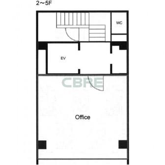 2階〜5階 平面図