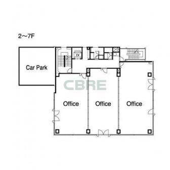 2階〜7階 平面図