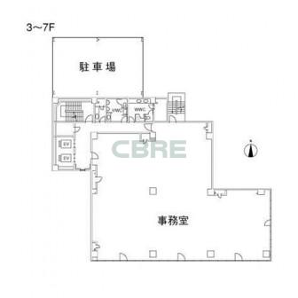 3階〜7階 平面図