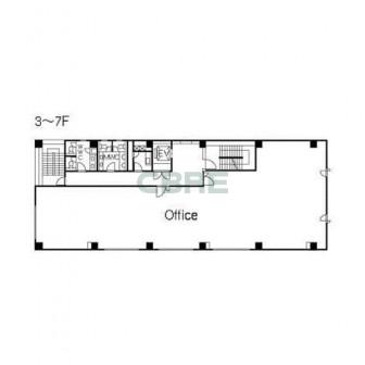 3階〜7階 平面図