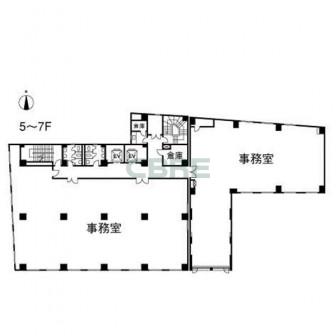 5階〜7階 平面図