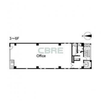 3階〜6階 平面図