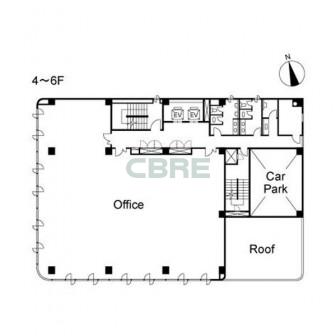 4階〜6階 平面図