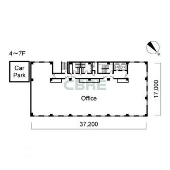 4階〜7階 平面図