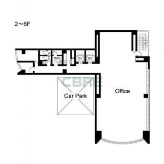 2階〜6階 平面図