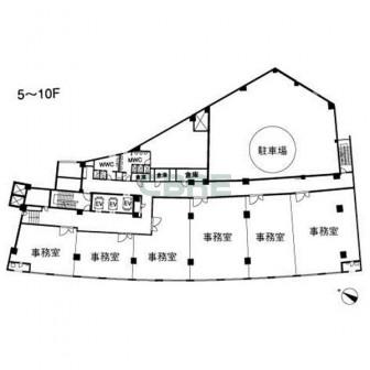 5階〜10階 平面図