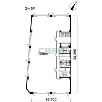 2階〜5階 平面図