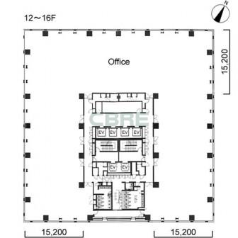 12階〜16階 平面図