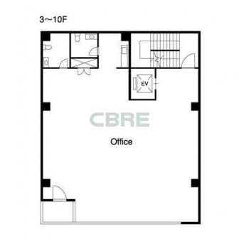 3階〜10階 平面図