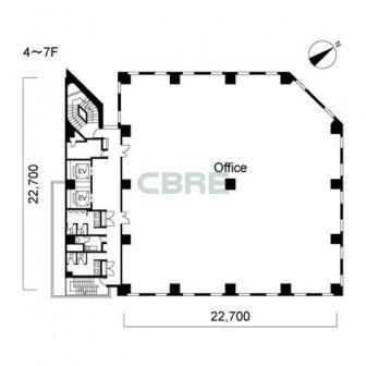 4階〜7階 平面図