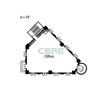 3階〜7階 平面図