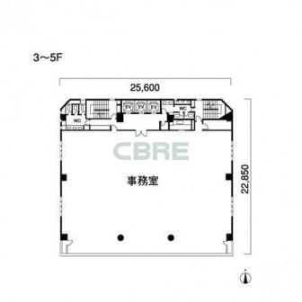 3階〜5階 平面図