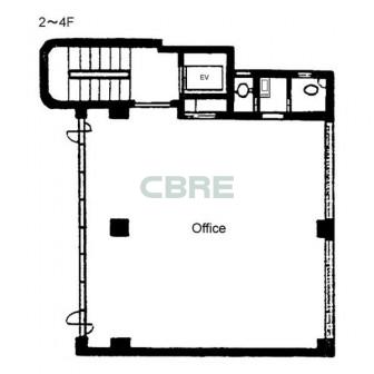 2階〜4階 平面図