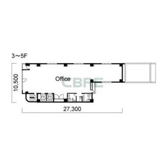3階〜5階 平面図