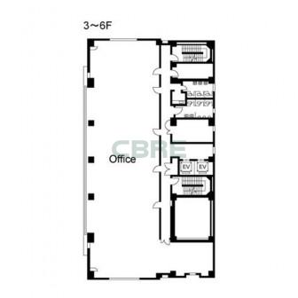 3階〜6階 平面図