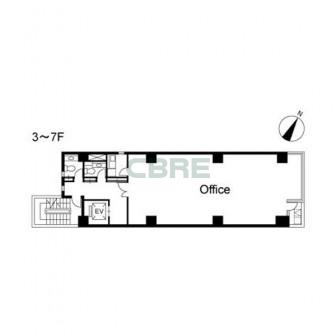 3階〜7階 平面図