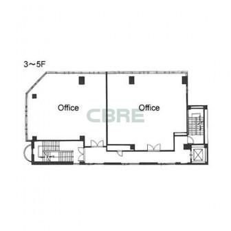 3階〜5階 平面図