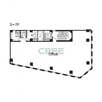 3階〜7階 平面図