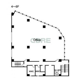 4階〜6階 平面図