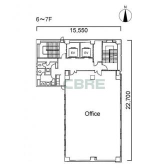 6階〜7階 平面図